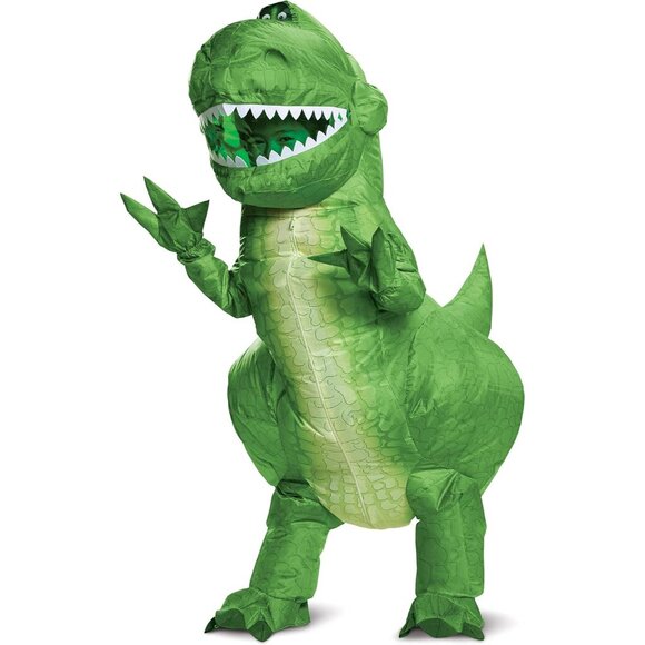 Toy Story Rex Kids Inflatable Costume NO GLOVES T-Rex Dinosaur Halloween Disguis - Picture 2 of 7